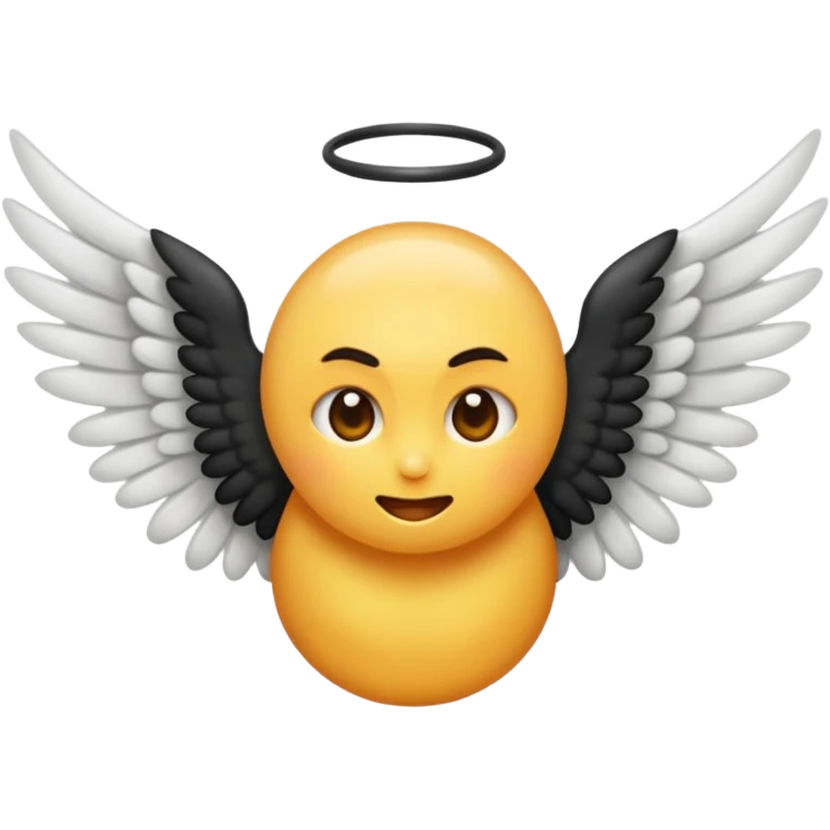 Créé un emojis d'un ange  avec des ailes de demon noir emoji