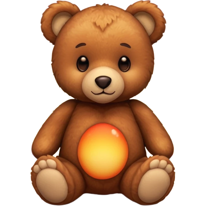 teddy bear sunset colors emoji