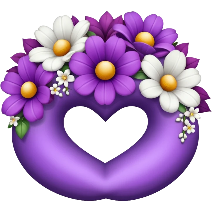 anel de casamento branco e roxo emoji
