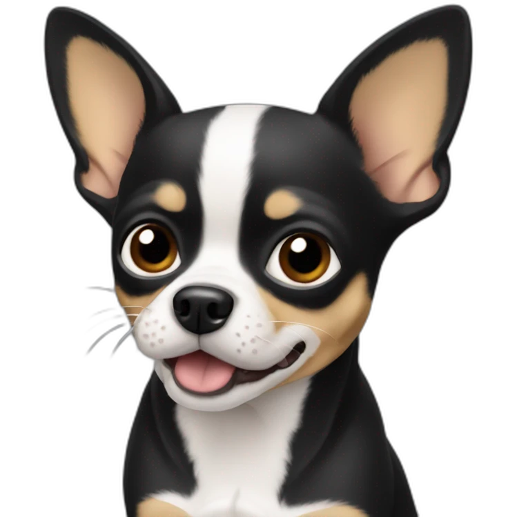 chihuahua NEGRO gritando emoji