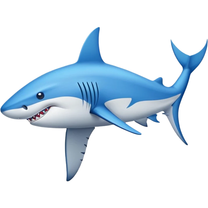 Un tiburón con tenías azules Nike  emoji