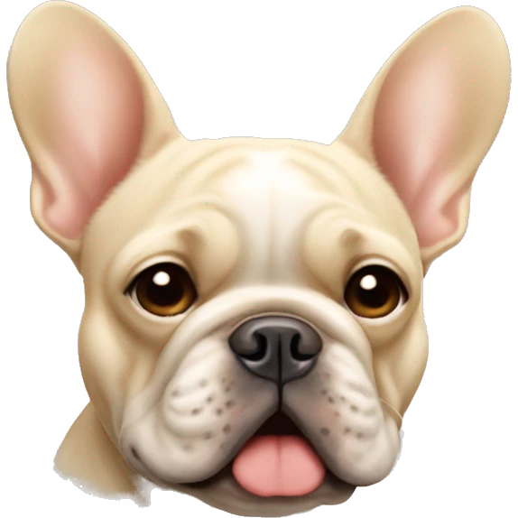 A beige French Bulldog  emoji