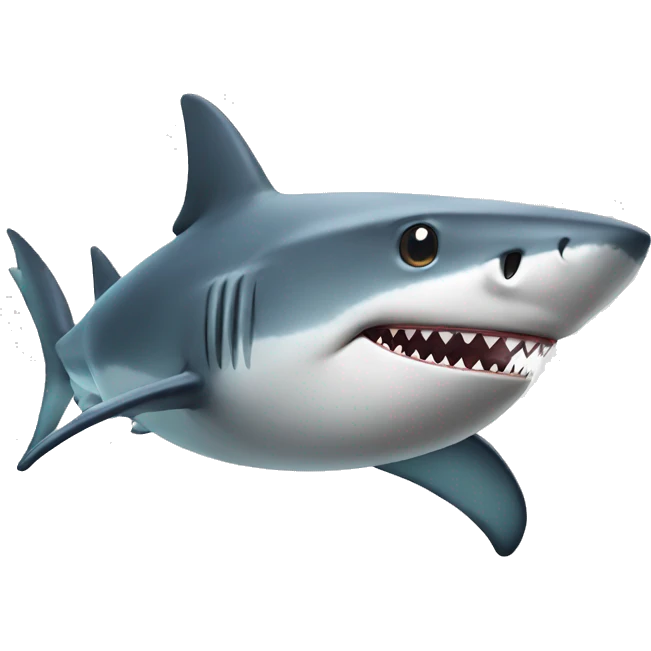 Shark with a cool top on emoji