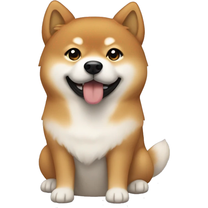 Shiba with a curly hair girl emoji