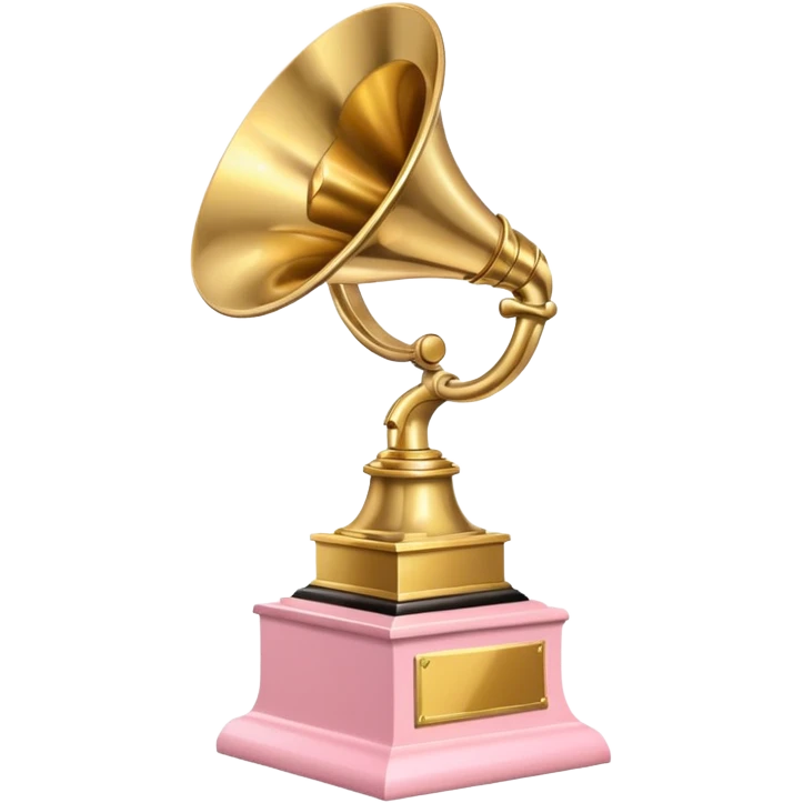 light pink Grammy trophy emoji