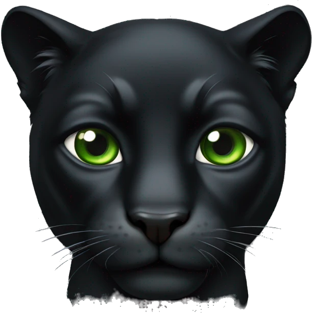 Animal pantera negra con ojos verdes emoji