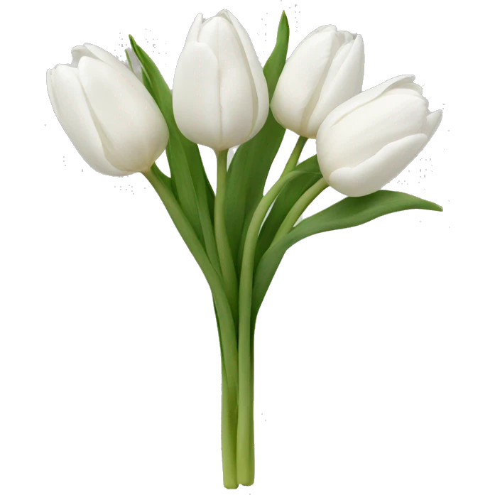white tulips emoji