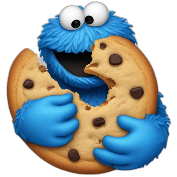 blue cookie monster emoji