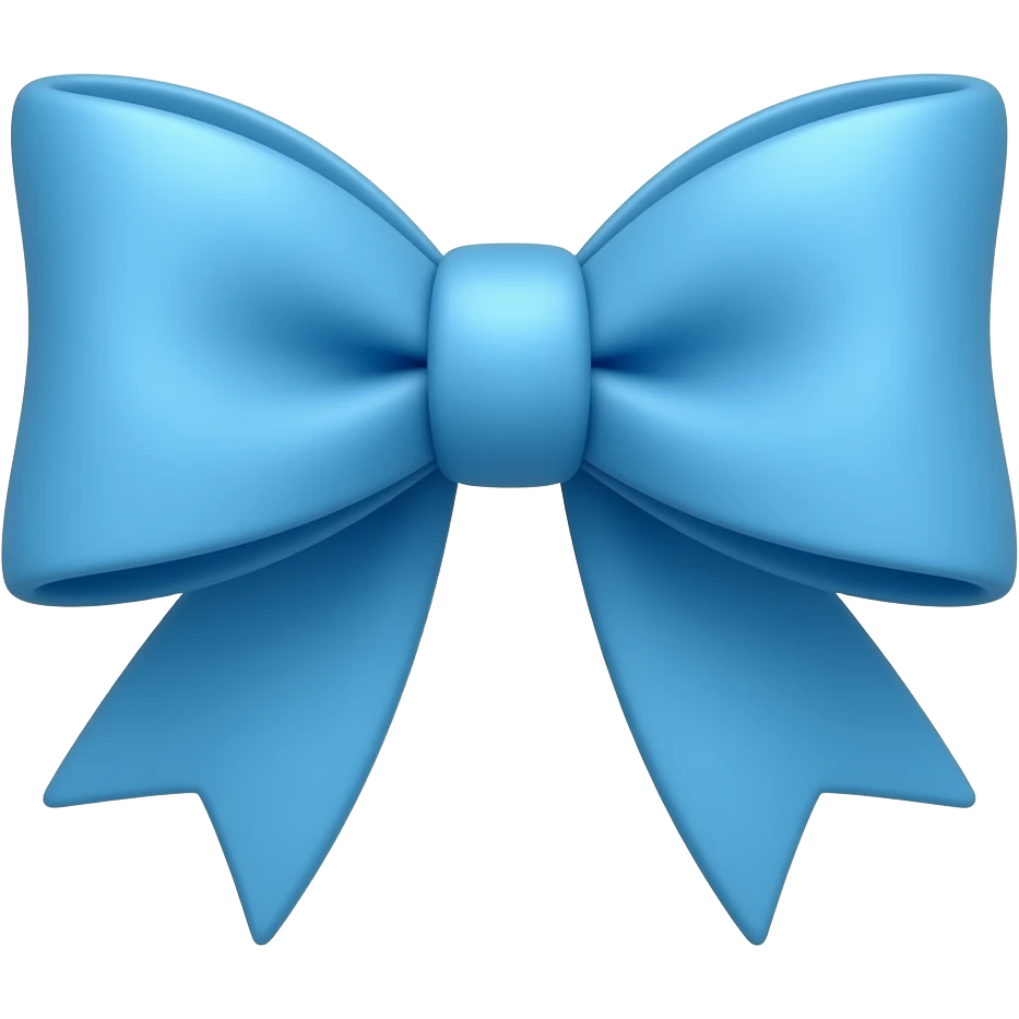 Crea un fiocco azzurro emoji