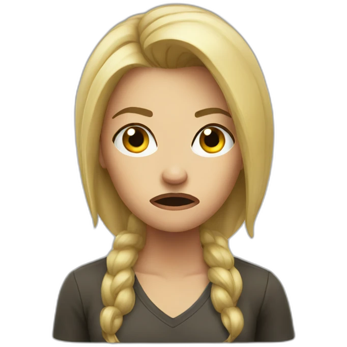 Angry blondie emoji