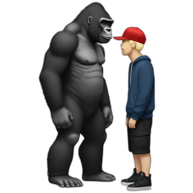 Gorilla meeting Eminem emoji