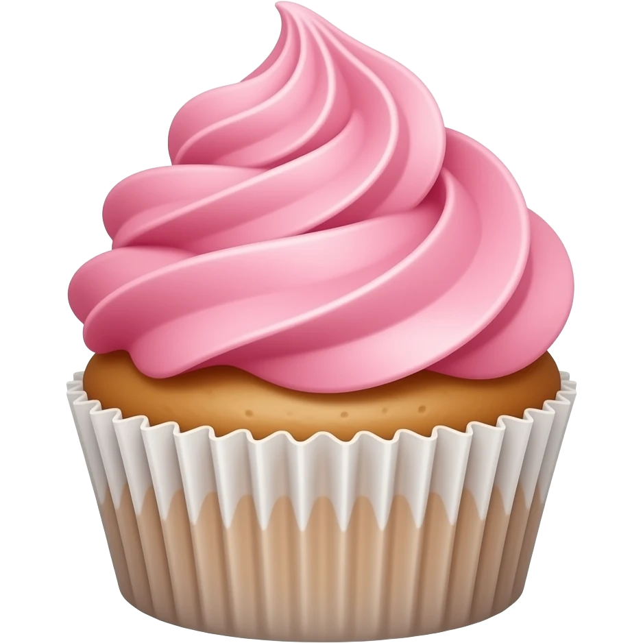 Cupcake with pink icing emoji