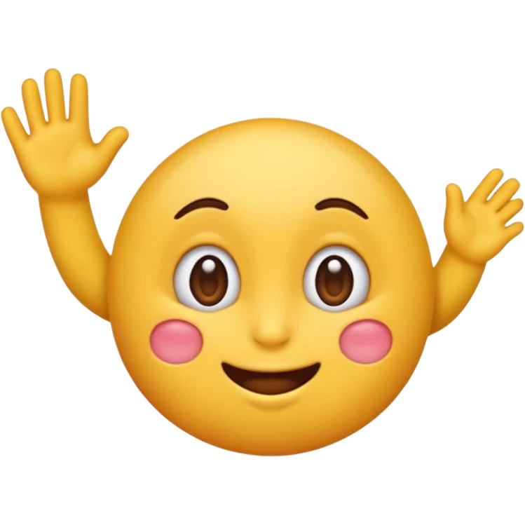 Emoji con una carita inocente, moviendo su cara y talves pegando sus manos entre su emoji
