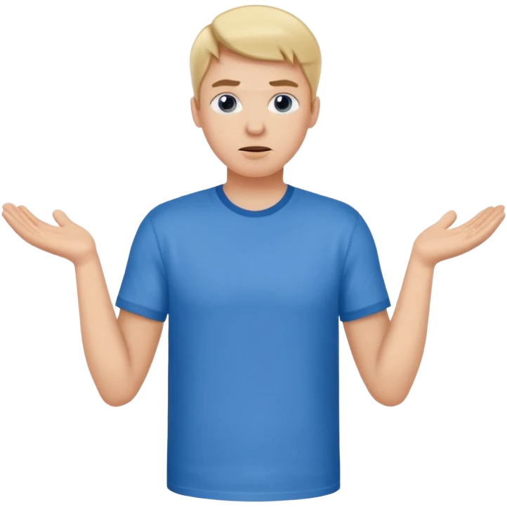 человек пожимает плечами emoji