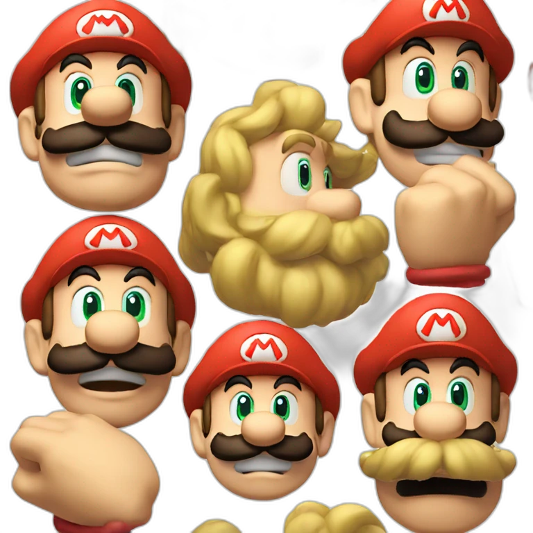 MARIO BROS WITH HAND ON MOUTH emoji