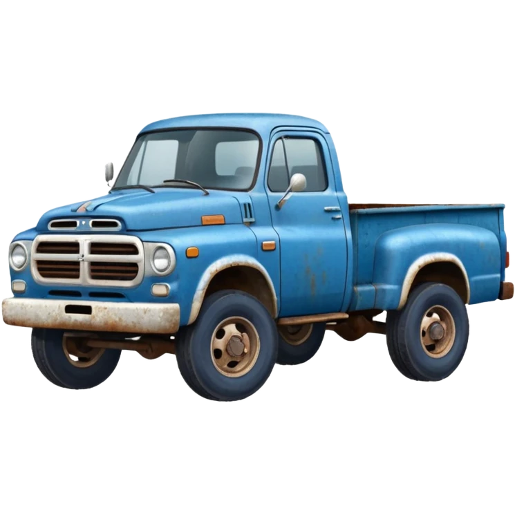 1998 dodge truck two wheels on the back blue emoji