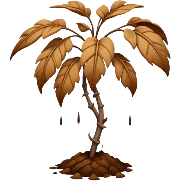 A wilted plant emoji representing dehydrated state emoji