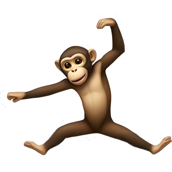 Monkey doing a cartwheel emoji