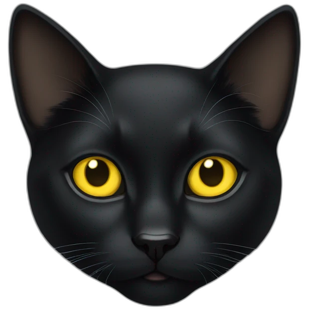  Black cat with yellow eyes  emoji