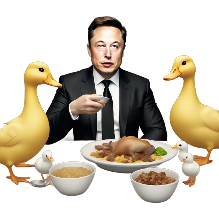 elon musk eating ducks emoji