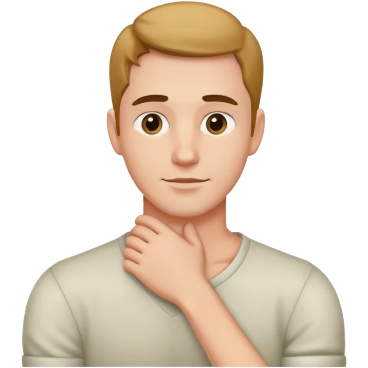 Man with his arm around his neck  emoji