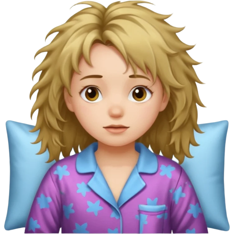 girl waking up from bed emoji