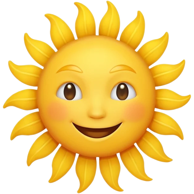 smiling sun emoji, simple and cheerful emoji