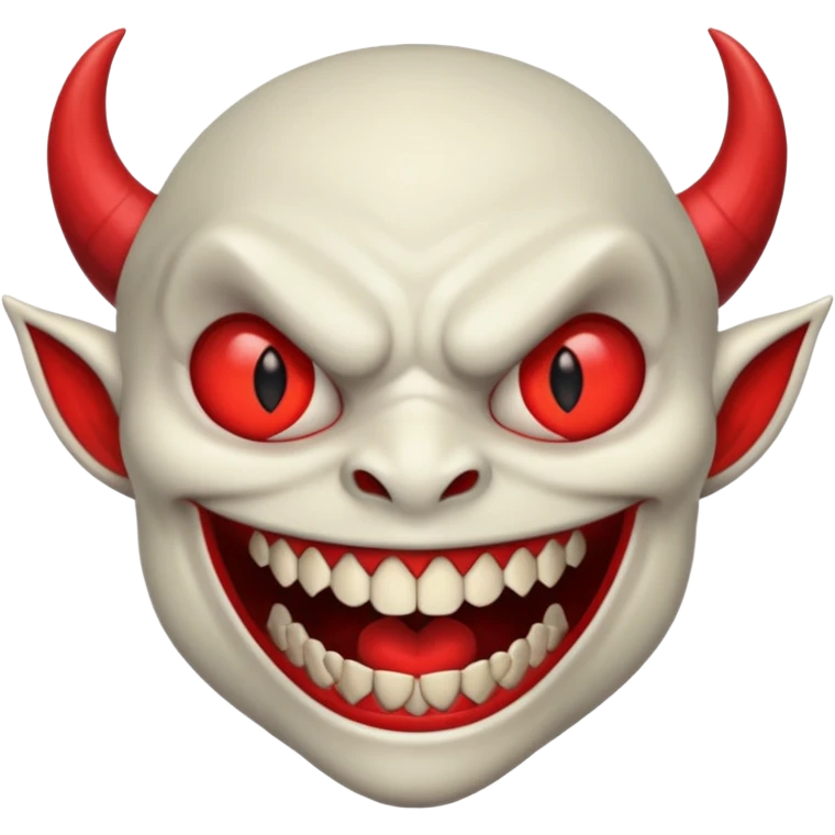 Big teeth smiling demon emoji