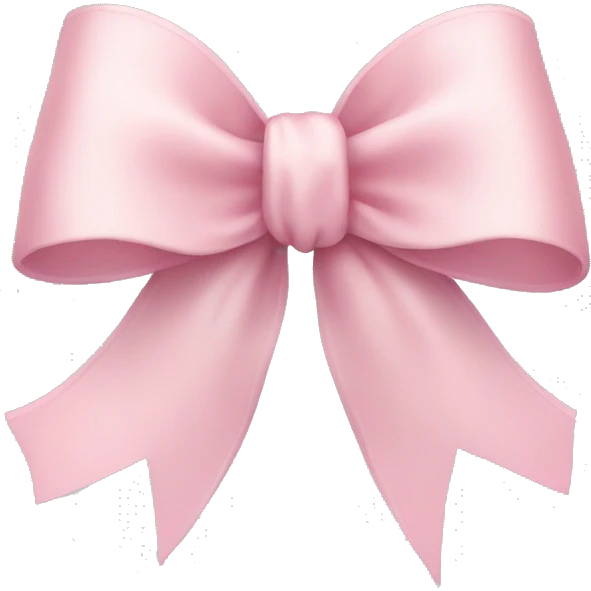 light pink ribbon bow emoji