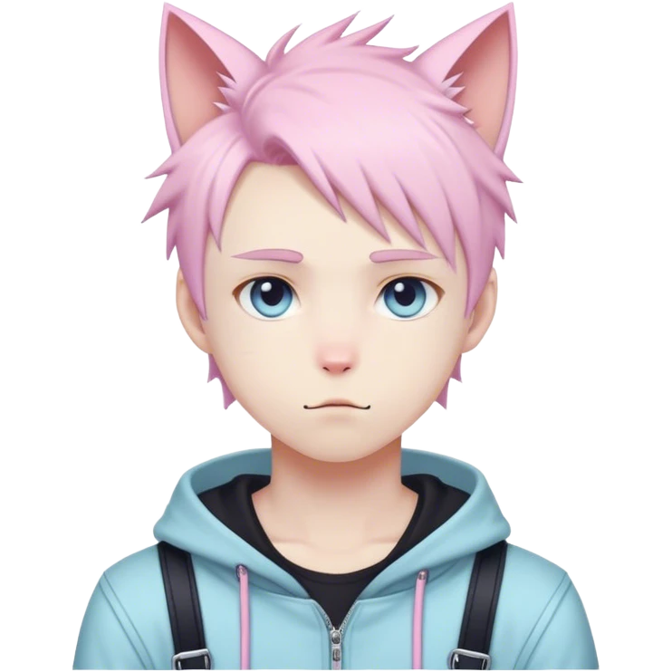 Cute Edgy Attractive Gorgeous Kawaii Pastel Anime Punk Catboy  emoji