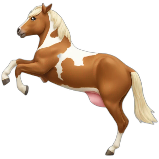 Cheval danse avec une vache emoji