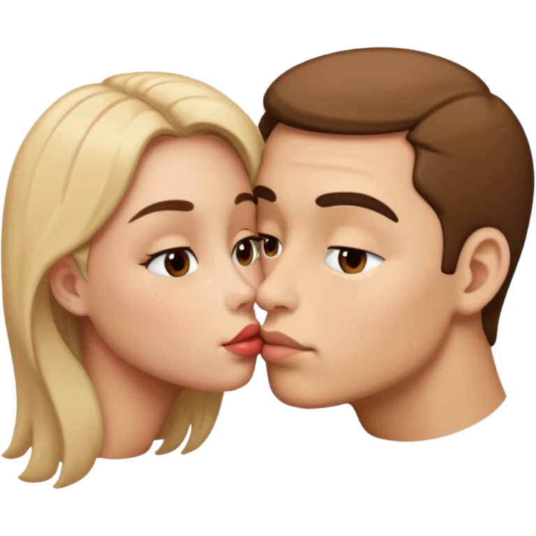 Kiss face facing left  emoji