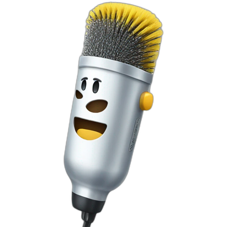 Brushing microphone  emoji