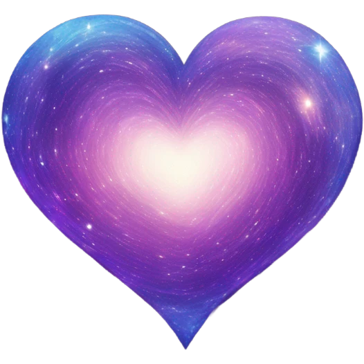 Purple blue cosmic heart  emoji