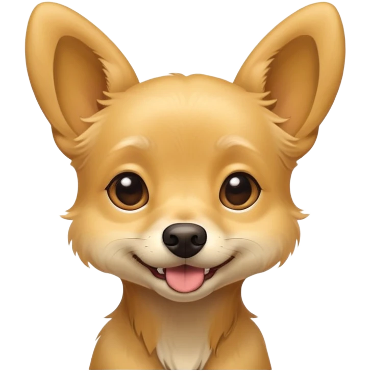 Yellow tiny dog with underbite and floppy ears emoji