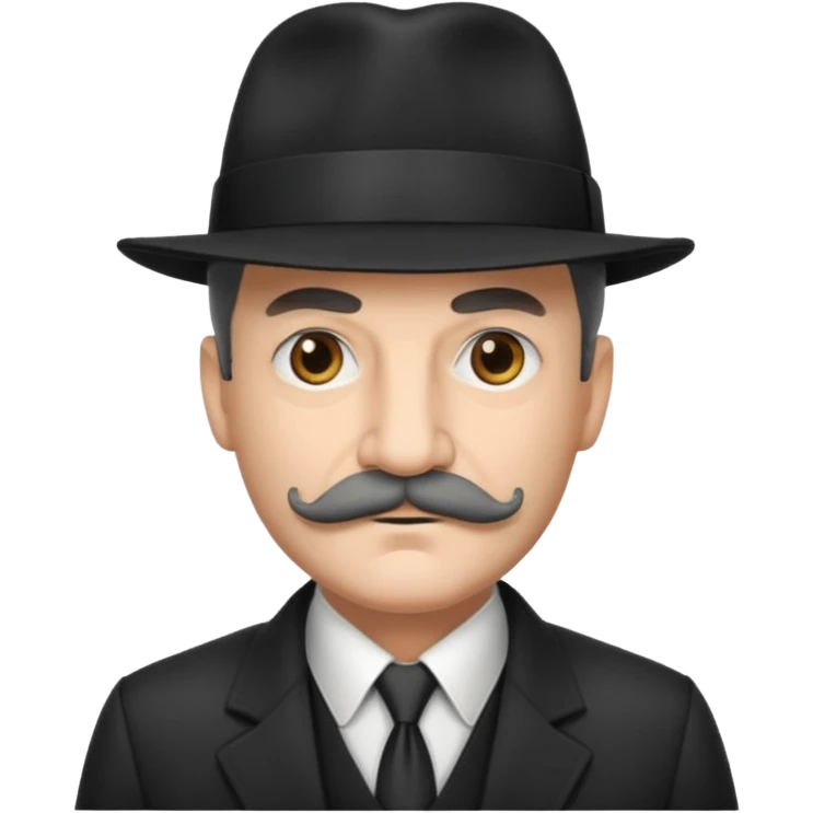 Mobster with Suit with grey mustach and hat emoji