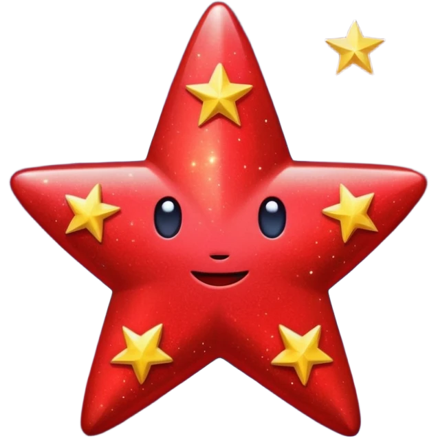 red star glitter space emoji