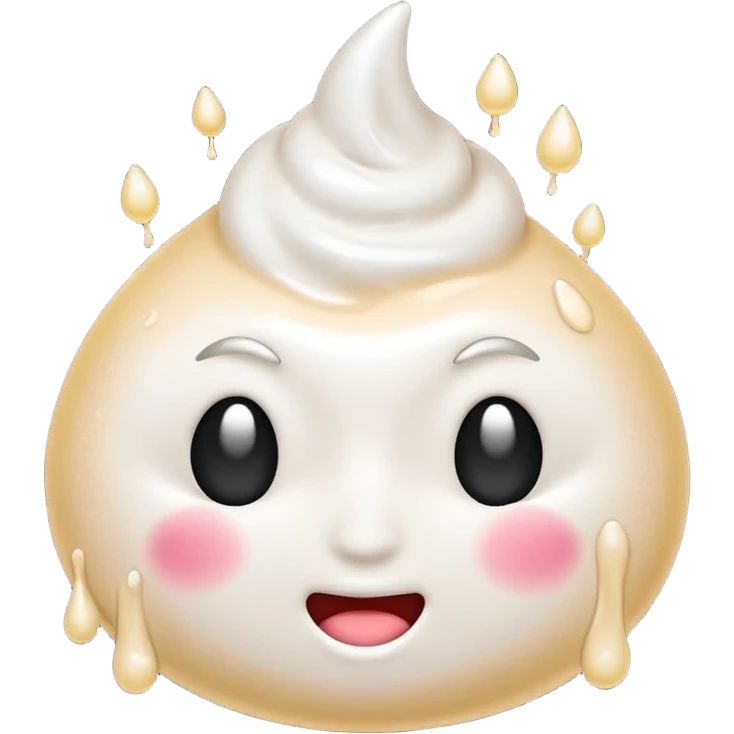 Make me a emoji that a Boob are cover with a cum emoji