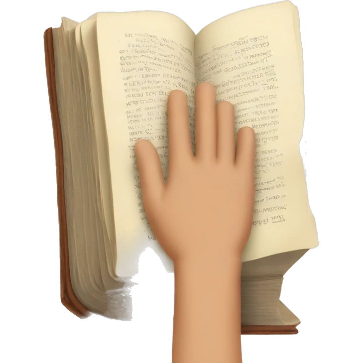 Open book over hands emoji