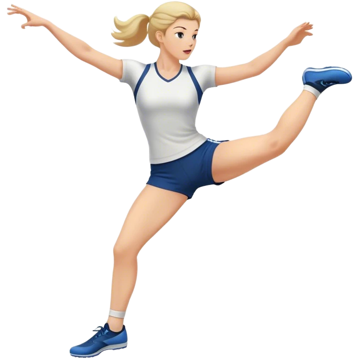 White women kick emoji
