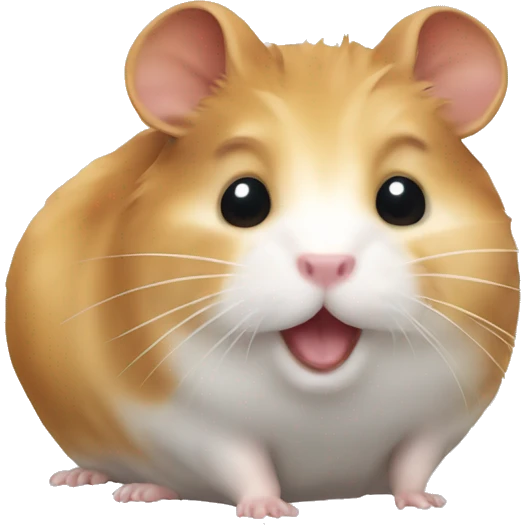 A hamster pooping emoji