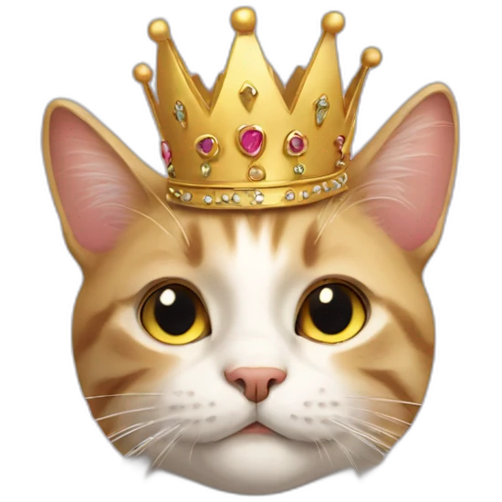 Cat with crown emoji