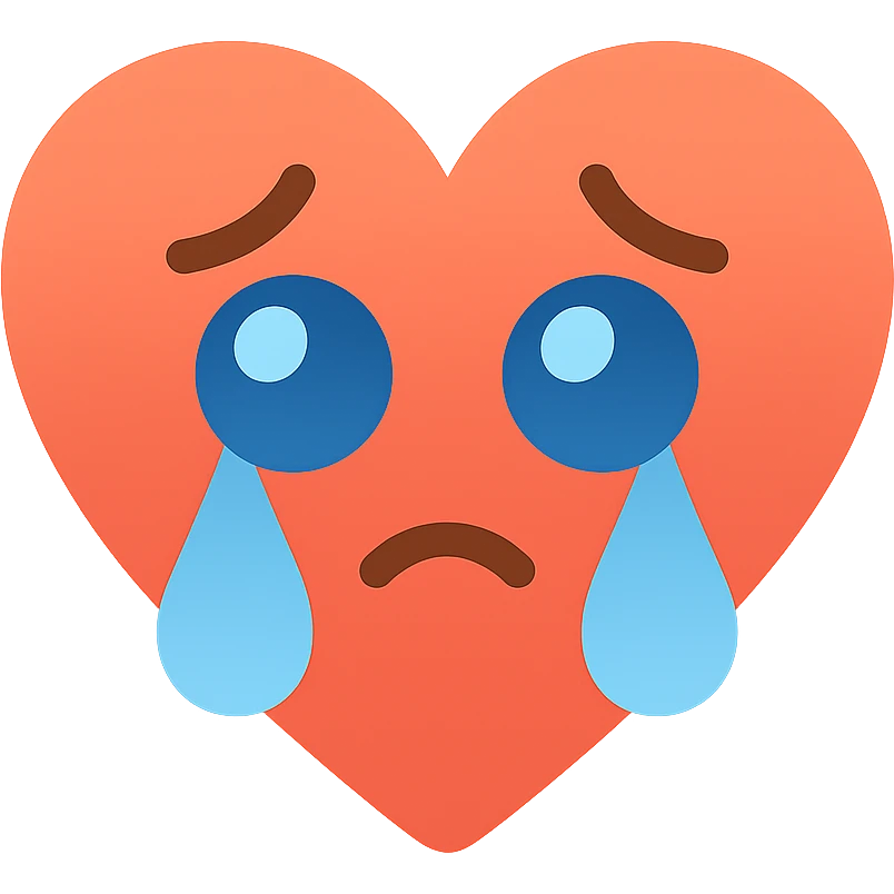 teary-eyed heart emoji emoji