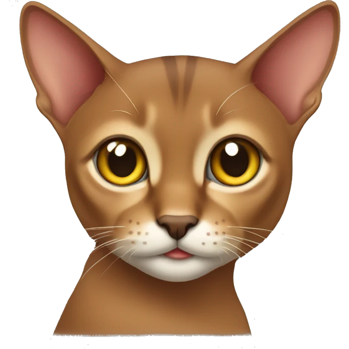 cute abyssinian cat emoji