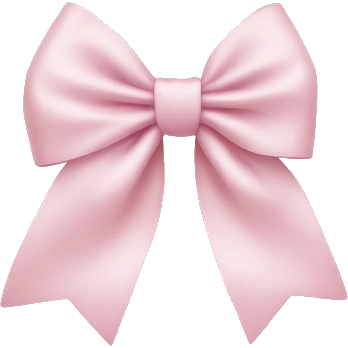 Pale pink bow emoji
