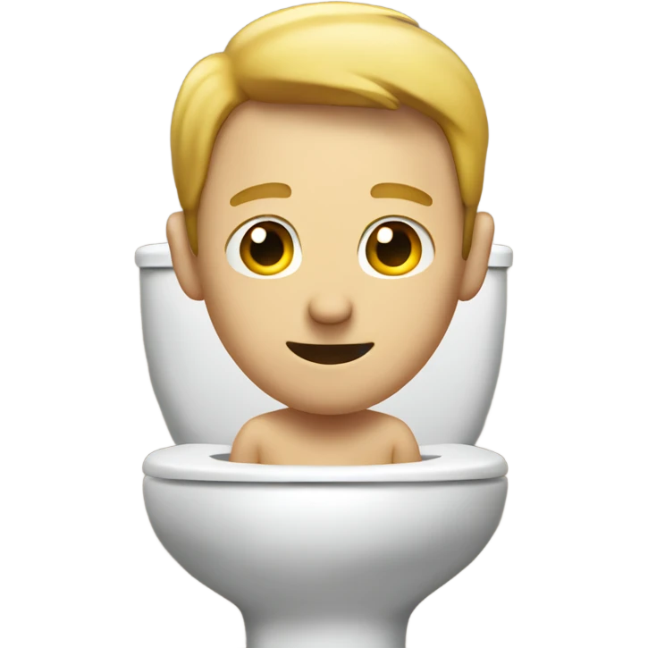 White man on a toilet emoji