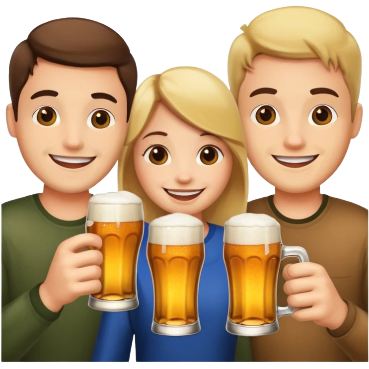Beer drinking friends emoji