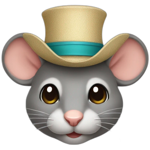 Mouse in a hat emoji