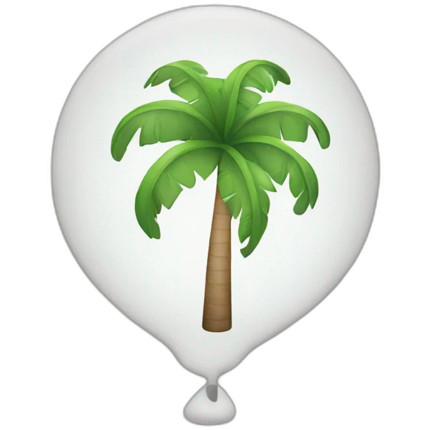 Thought balloon with a palm inside emoji