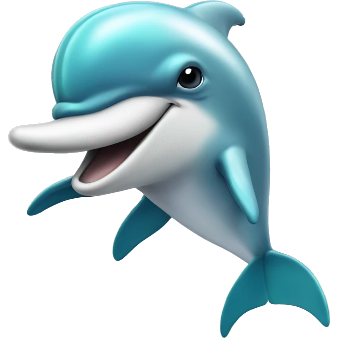 Dolphin with feathered wings on back emoji